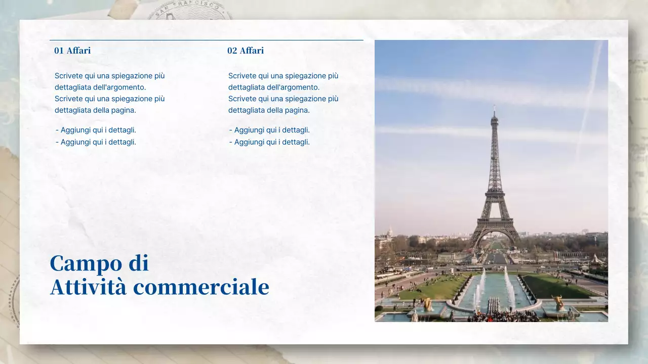 Un'agenzia di viaggi da cartolina in blu e pastello