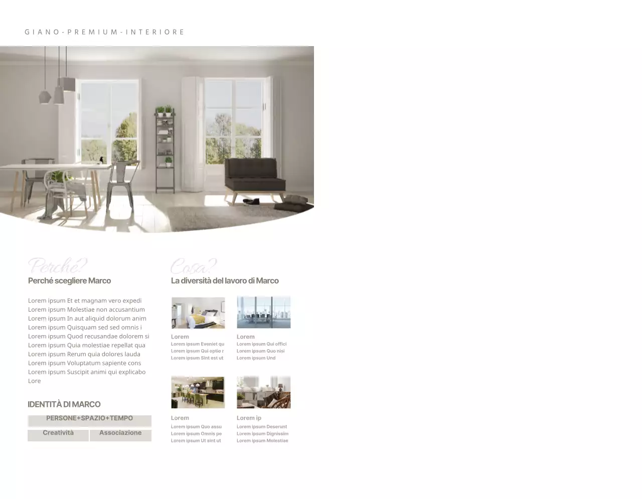 Concetto di logo semplice per interni in chartreuse