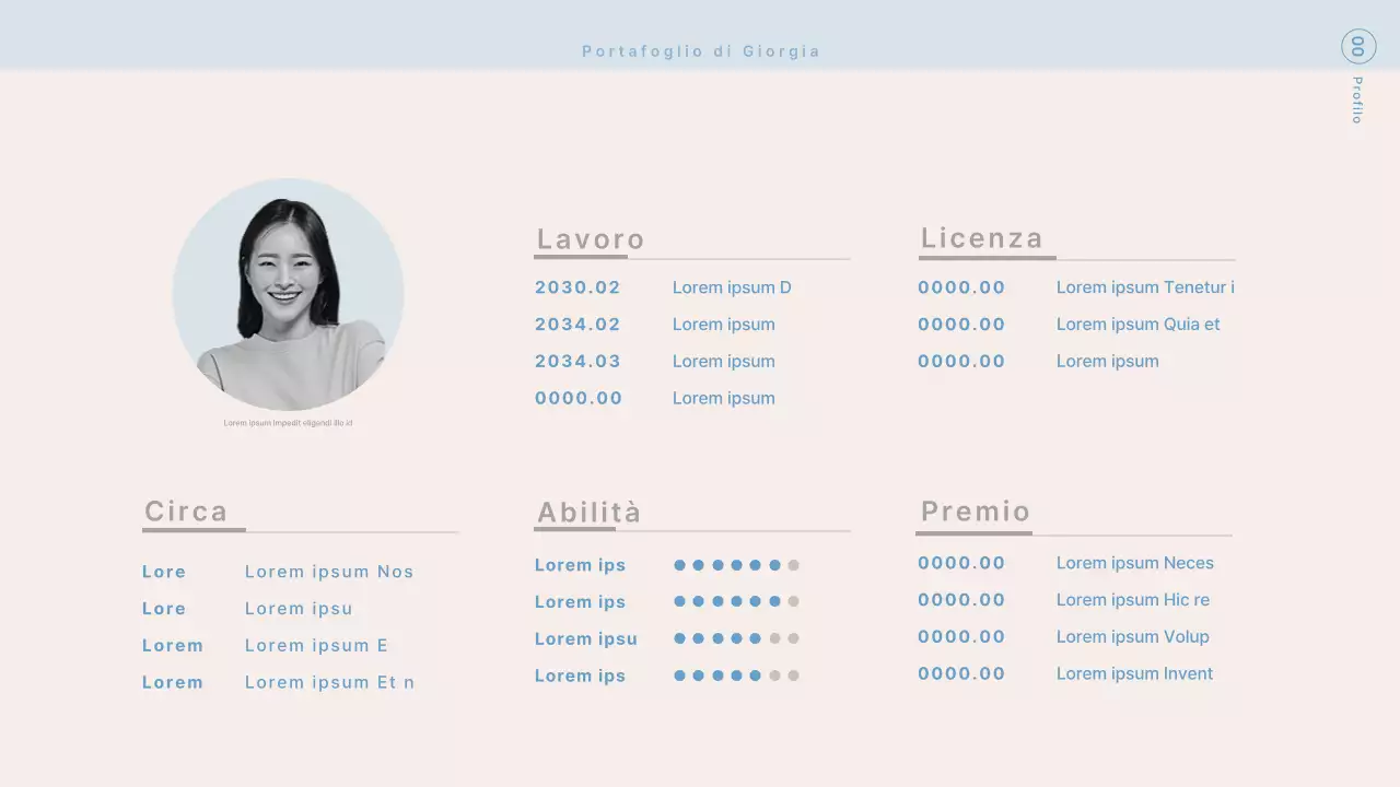 Portafoglio moderno di design in beige e azzurro