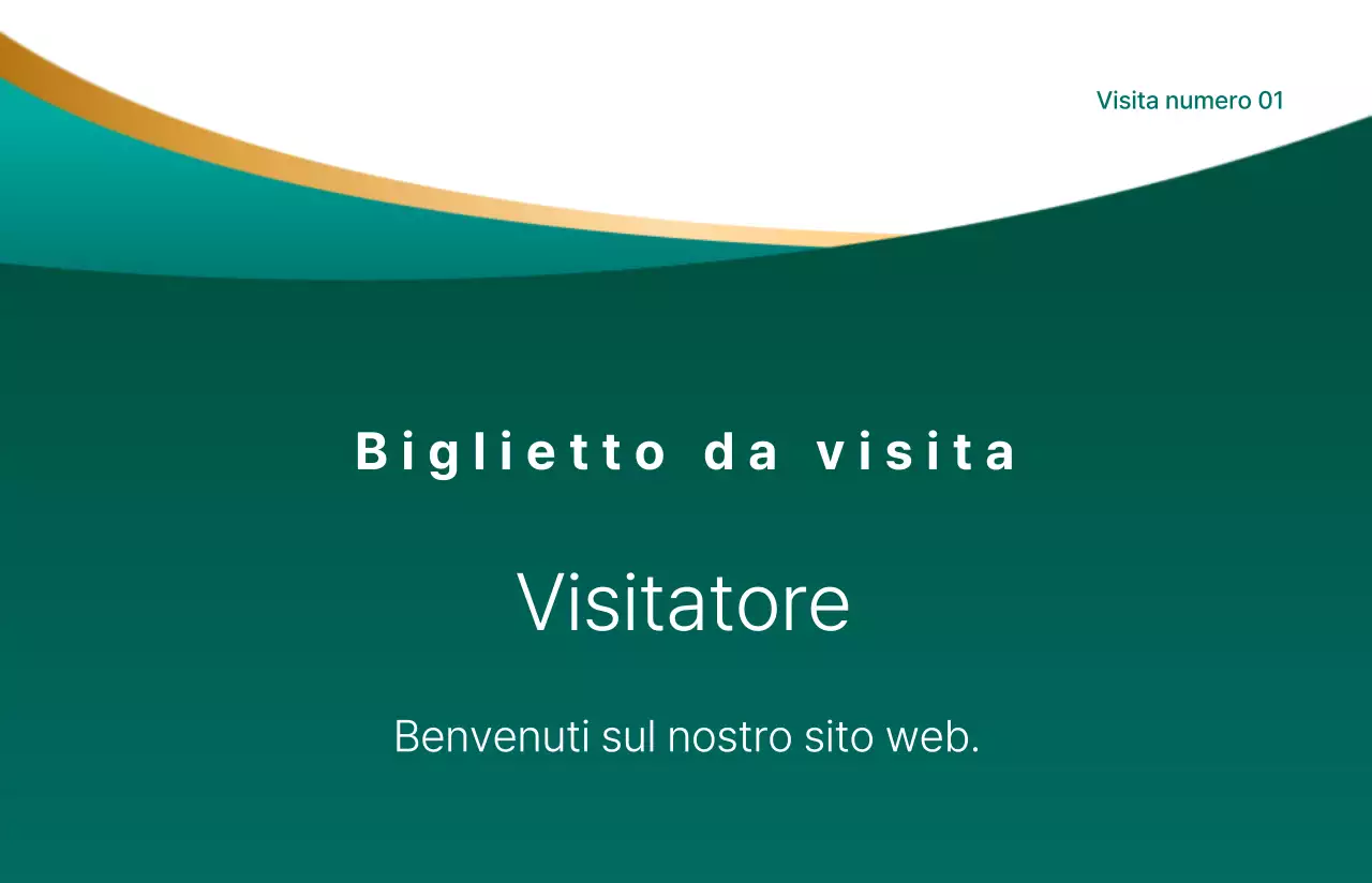 Lussuoso biglietto da visita in verde e oro sfumato