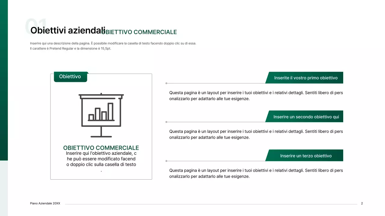 Kit per la presentazione di un business plan con un concetto di indice gradiente in verde
