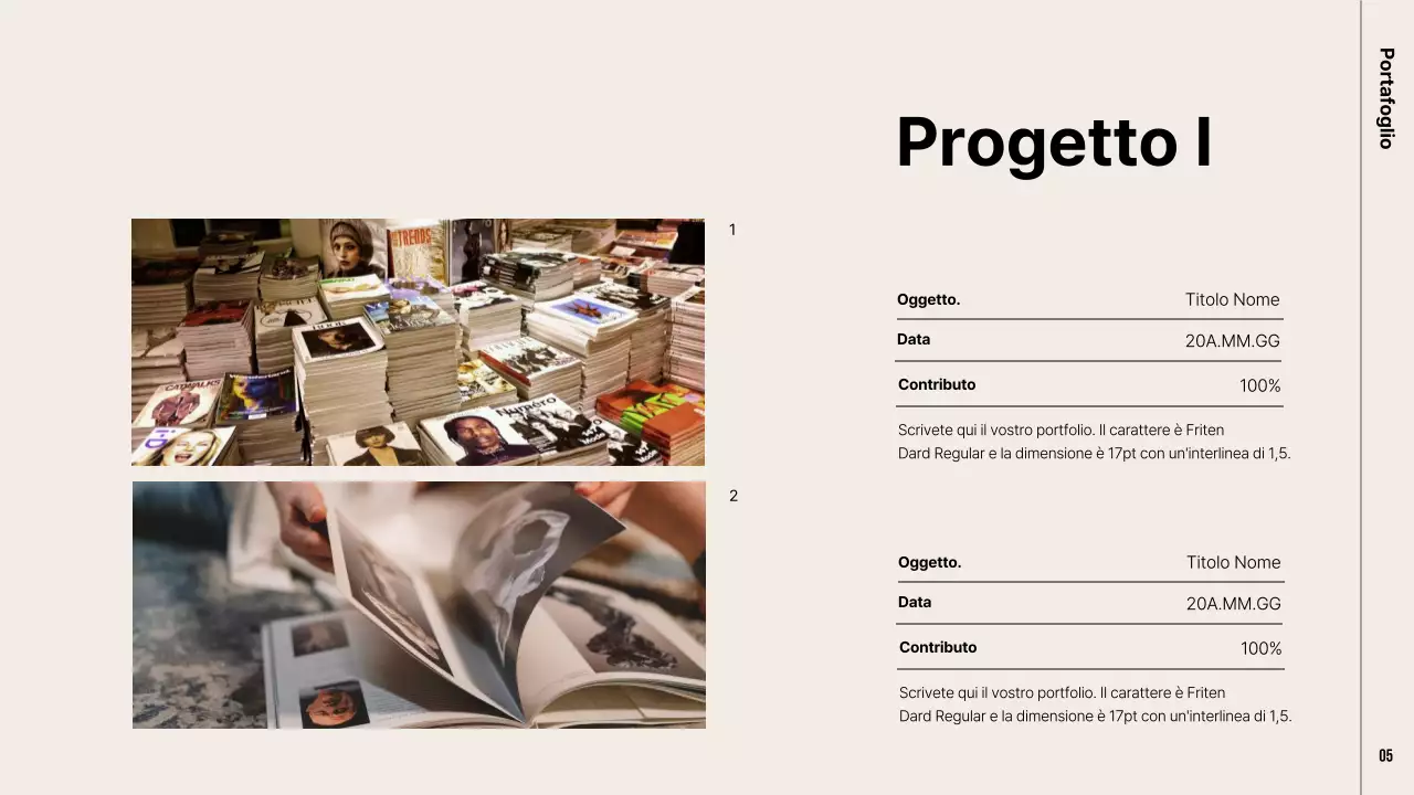 Un portafoglio moderno in kaki e beige