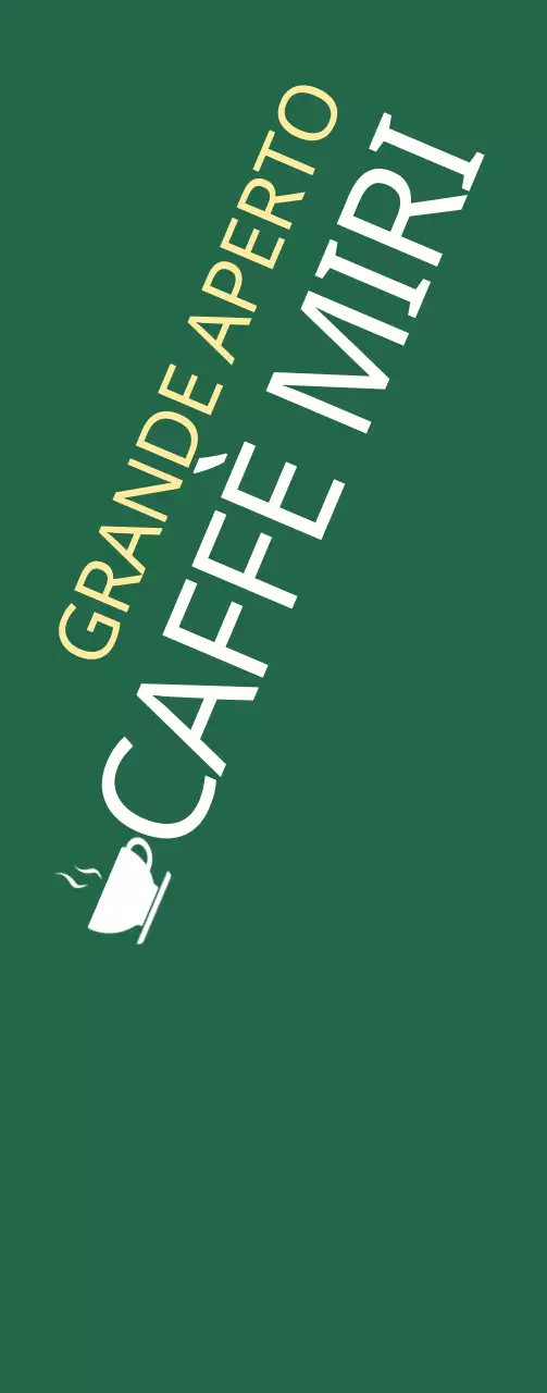 Promuovere l'apertura di un caffè su sfondo verde Medio