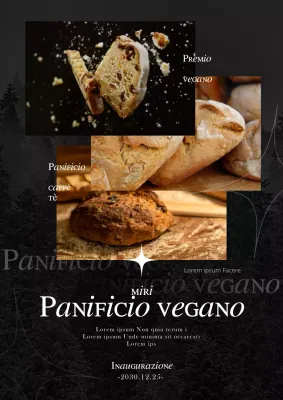 Annuncio dell'apertura di una pasticceria vegana nella Foresta Nera (webposter verticale)