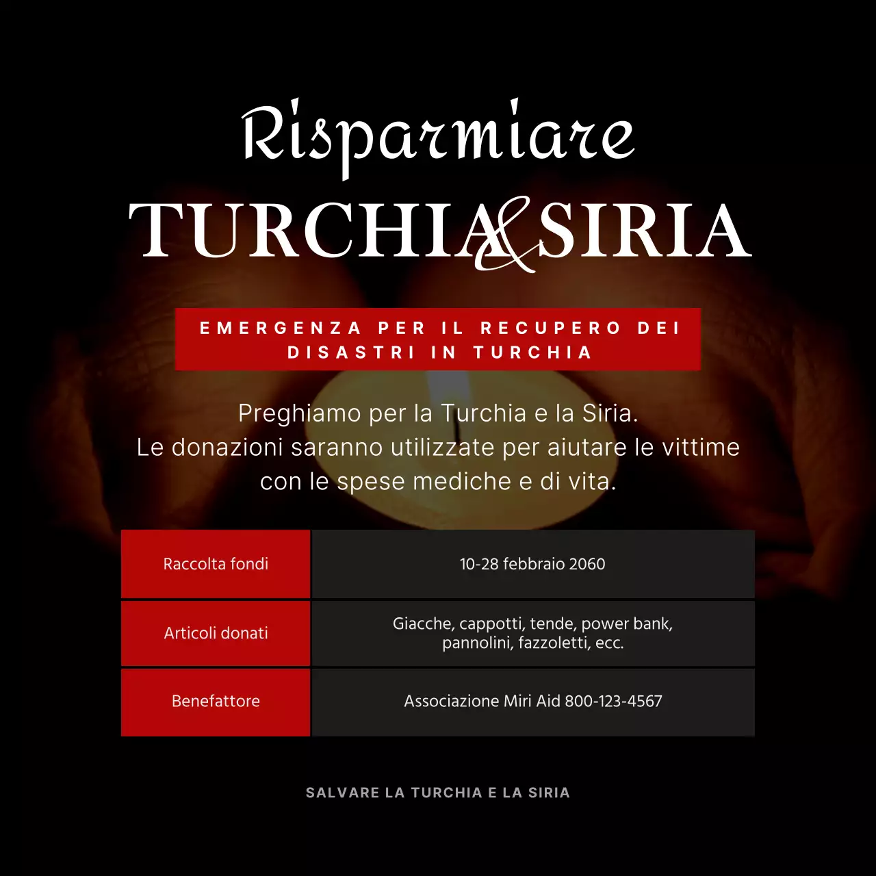 Aiuto d'emergenza turco in nero e rosso