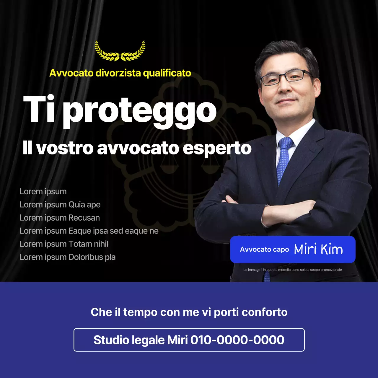 Guida alla consultazione di un avvocato con un semplice libro blu a tema