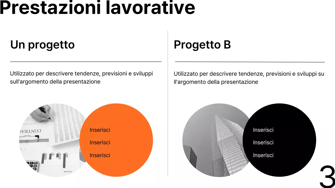  Relazione aziendale minimalista in arancione e nero