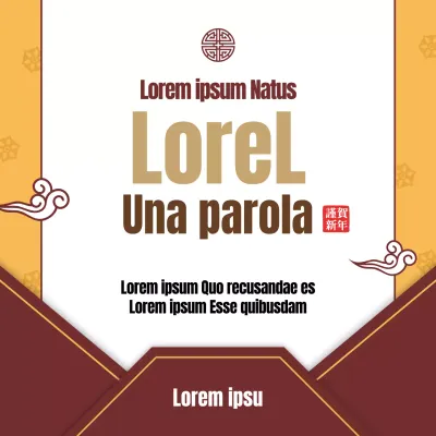 Busta da lettera giallo-marrone Mantra di CapodannoEvento
