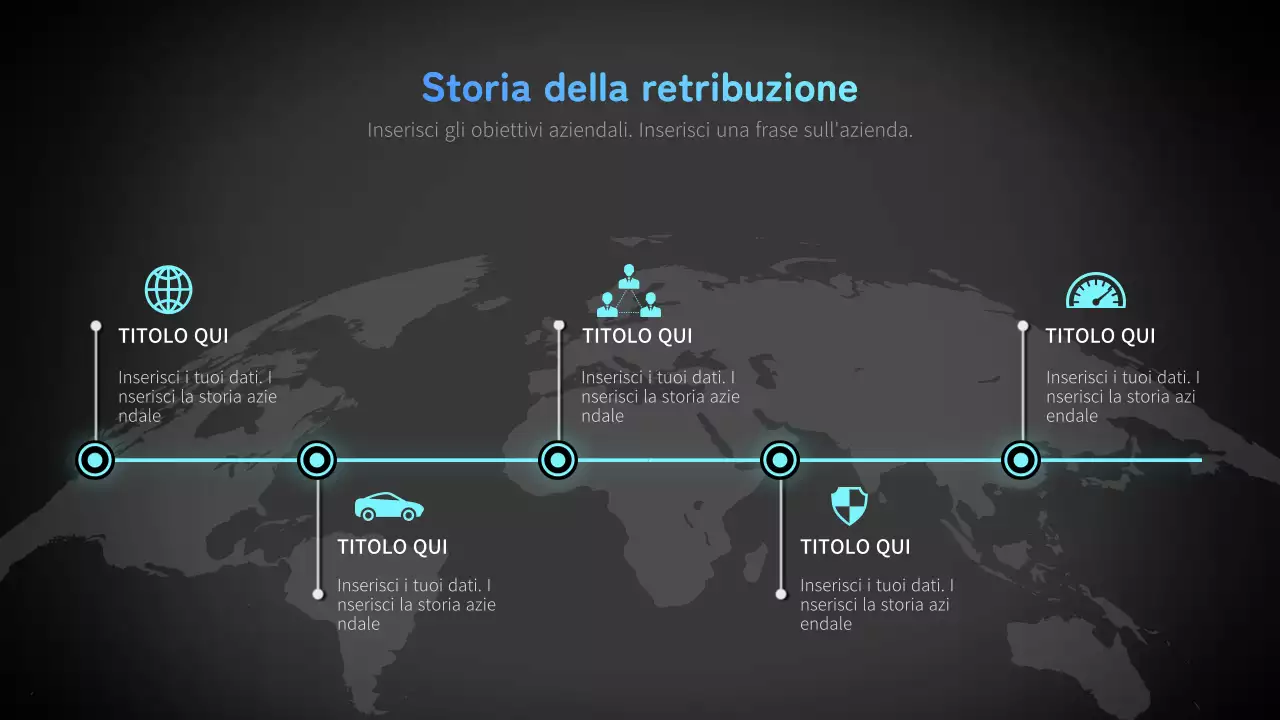 Cronologia del concetto di business di Neon Blue