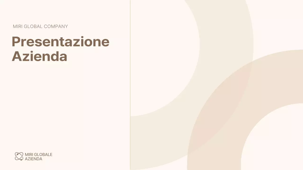 Un semplice profilo aziendale marrone e beige