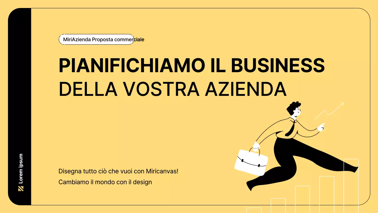 Illustrazione aziendale con linee semplici e colore giallo