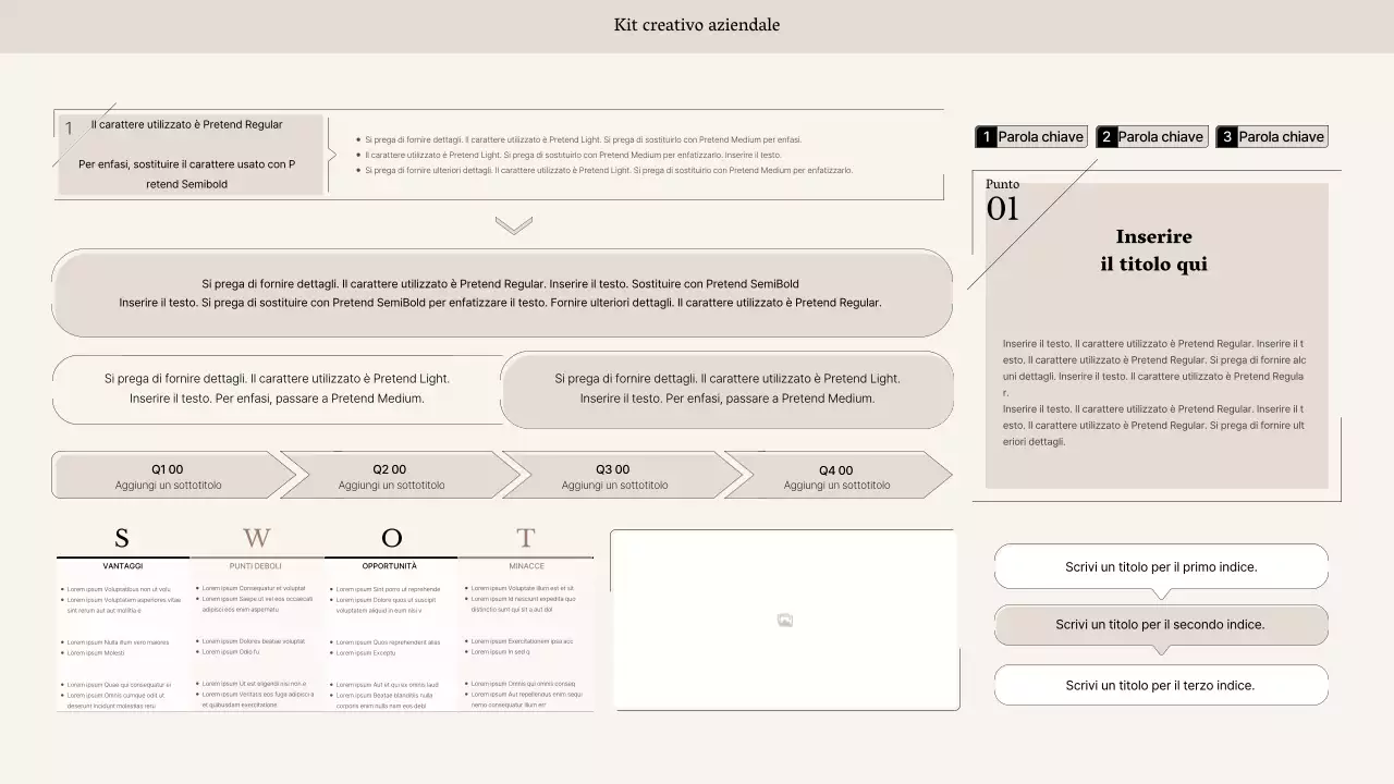 Stile business semplice in beige e marrone