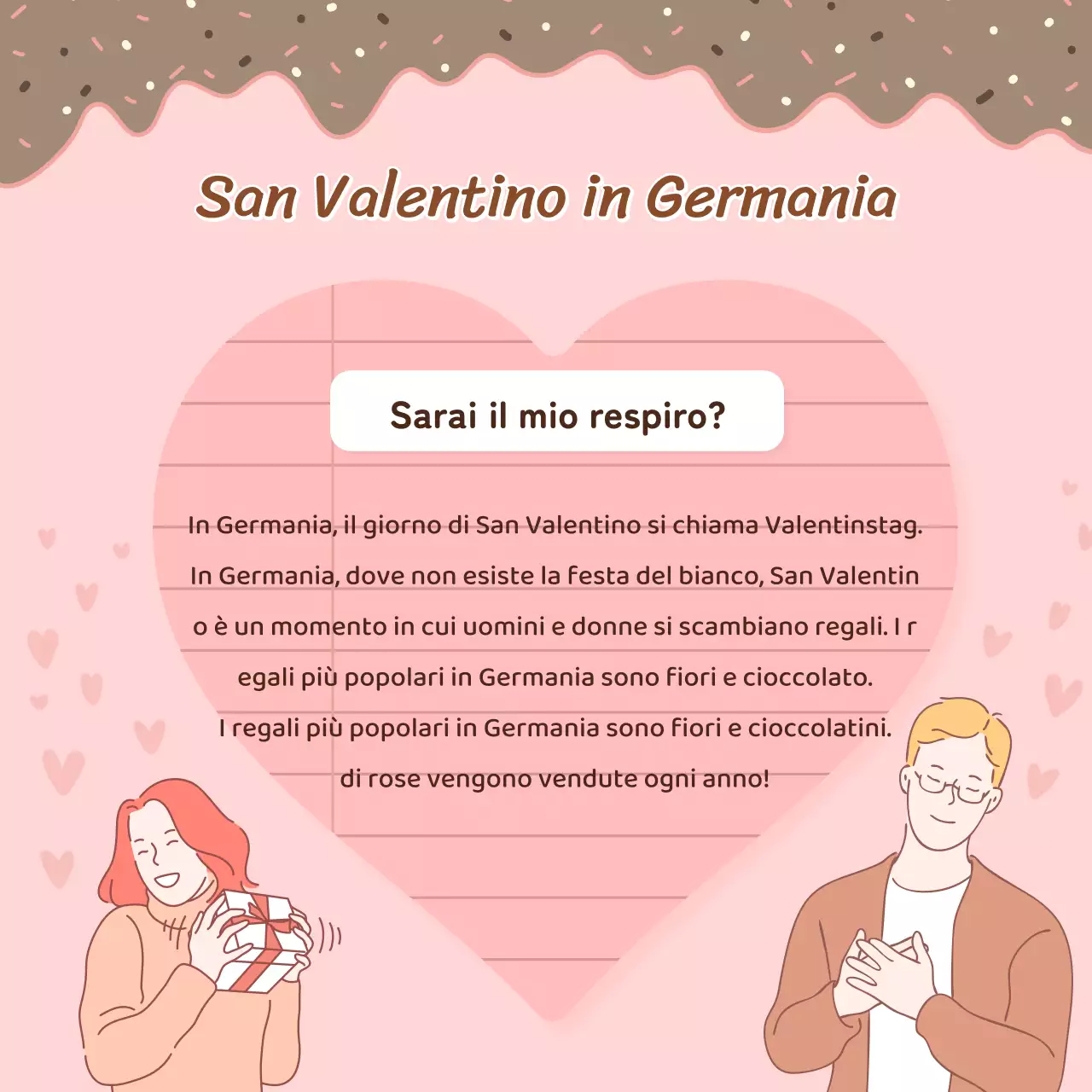 Biglietto di San Valentino per gli innamorati con sfondo rosaNews