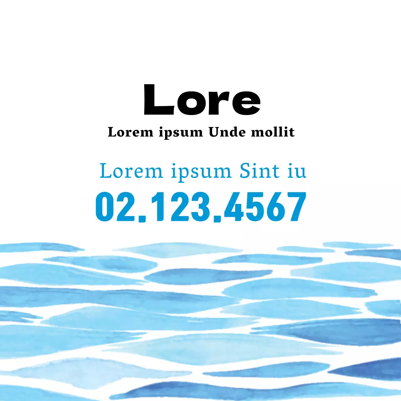 Illustrazione ad acquerello di una gastronomia in blu