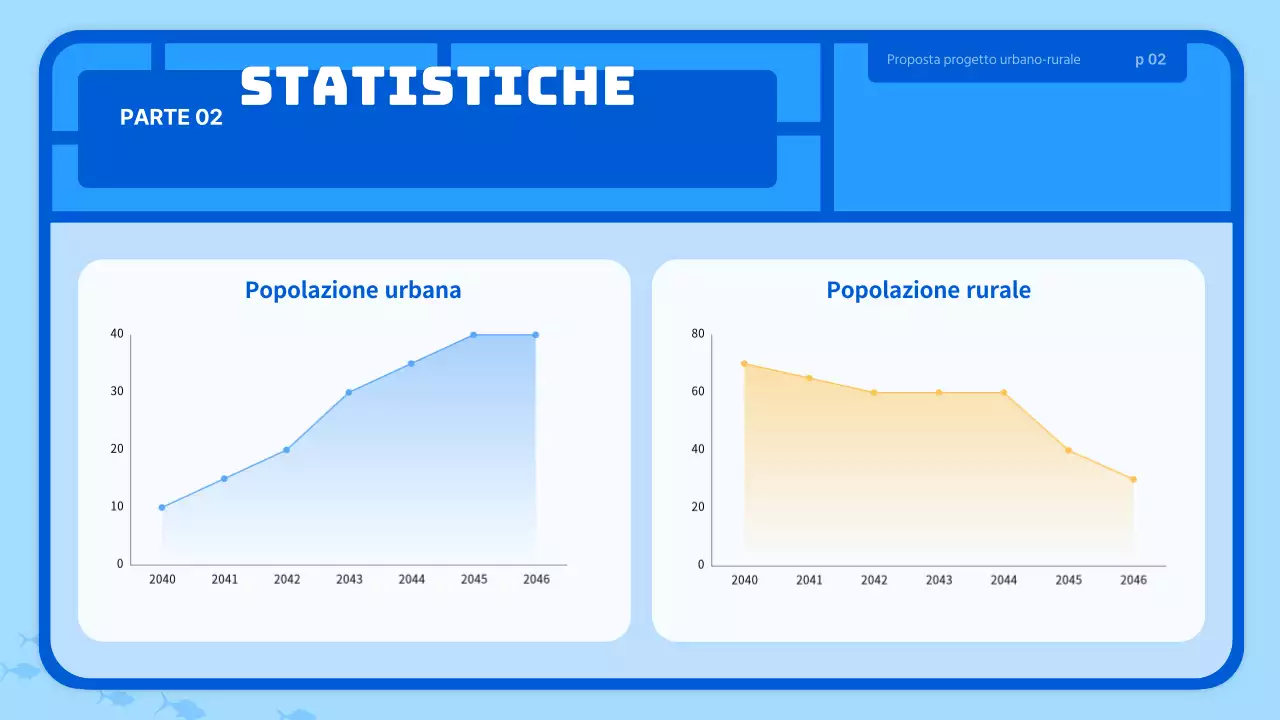 Proposta commerciale di villaggio agricolo in stile giocattolo azzurro