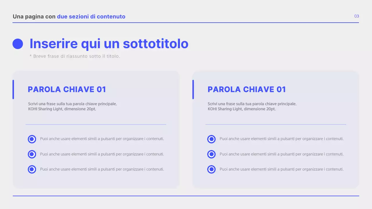 Semplice rapporto di layout aziendale in bianco e blu