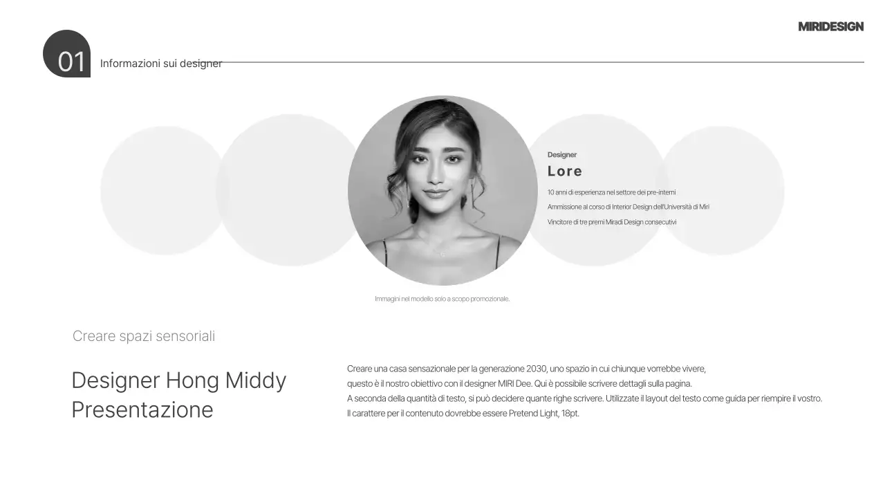 Modello di design spaziale bianco e grigio