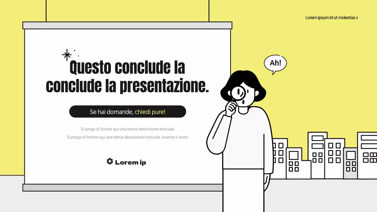 Un simpatico rapporto di analisi illustrato con accenti gialli e neri