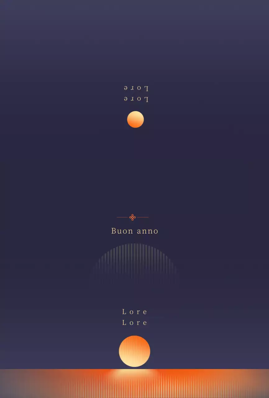 Biglietto di auguri con illustrazione di un'alba scura