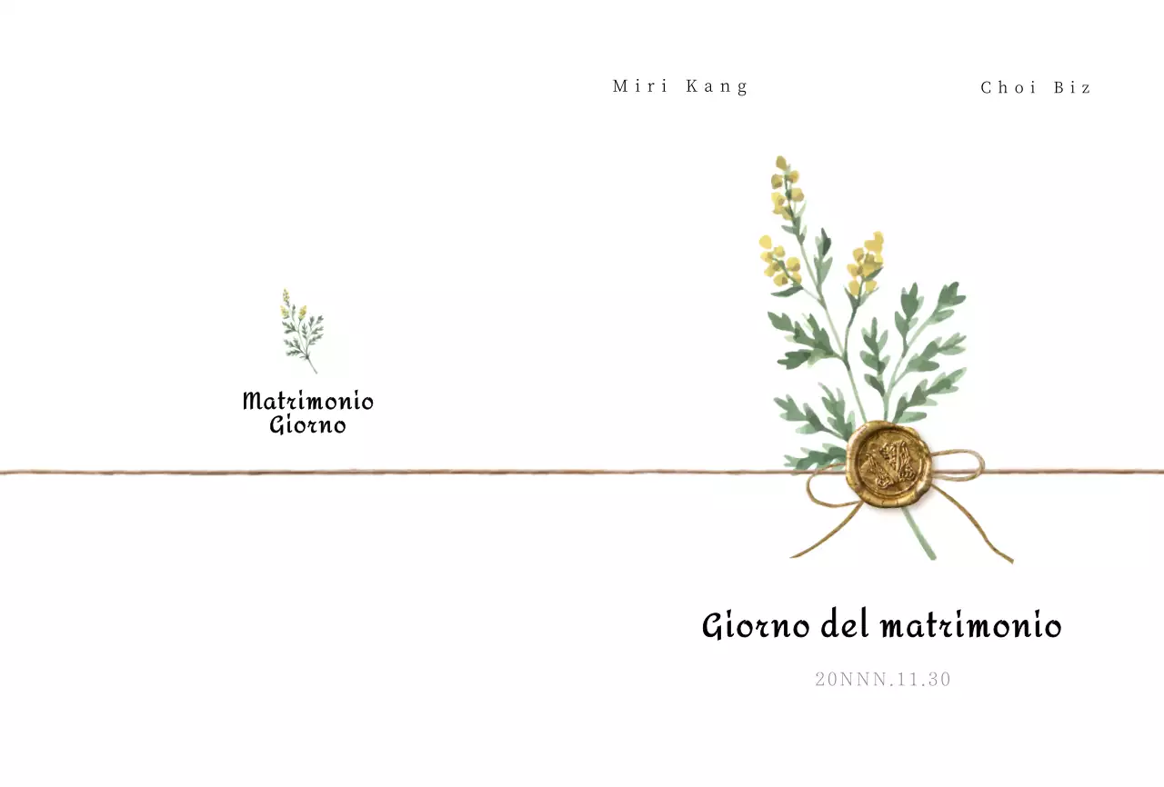 Partecipazioni di nozze con un concetto emozionale di fiore secco