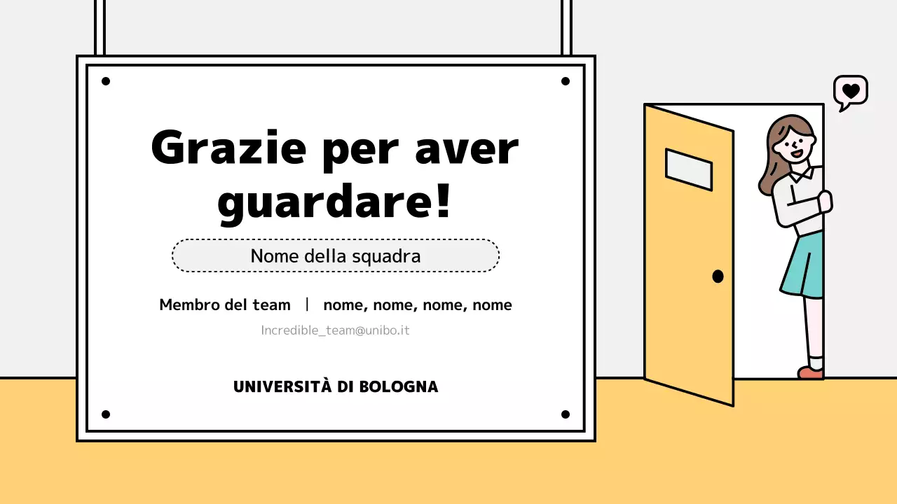 Ridisegnare i cartelli di classe con accenti gialli