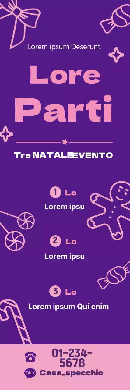 Porpora Rosa Illustrazione Natale Promozione della sala delle feste