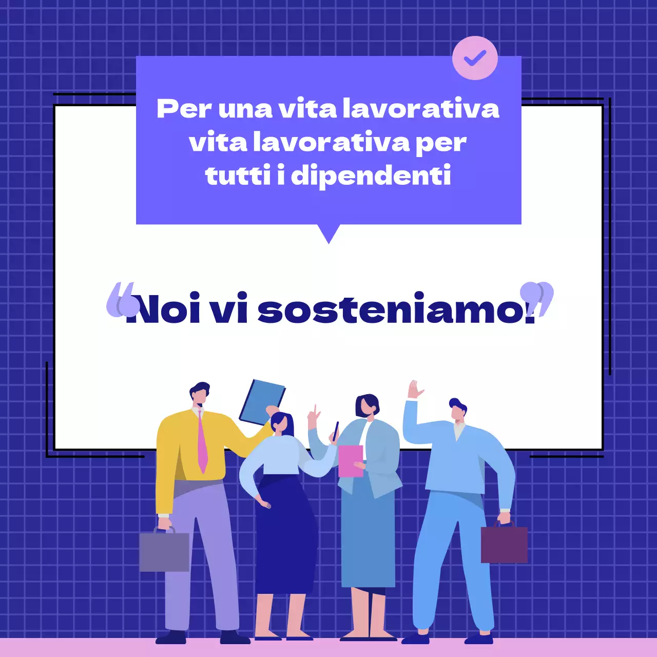 Carta della vita lavorativa blu e rosa notizie