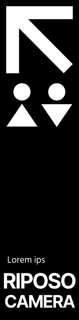 Stile semplice in bianco e nero con icone e testi moderni per la toilette.