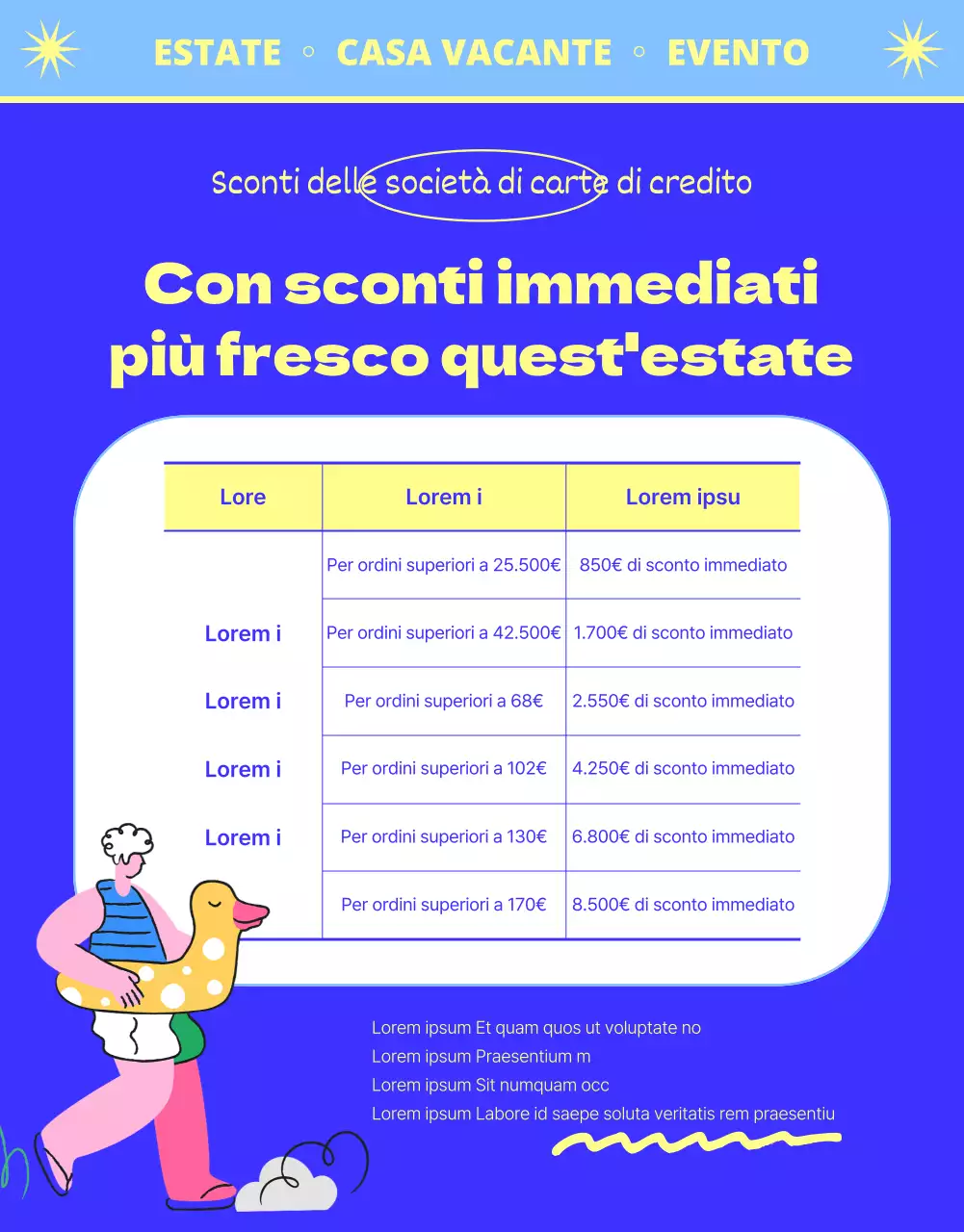 Mostra speciale sull'Homecoming con illustrazioni in blu freddo