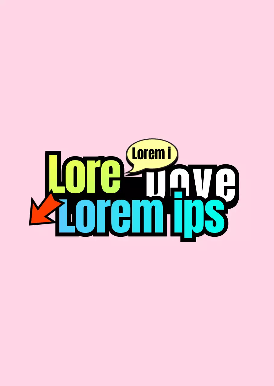 Guida del testo con concetti di gradiente e freccia