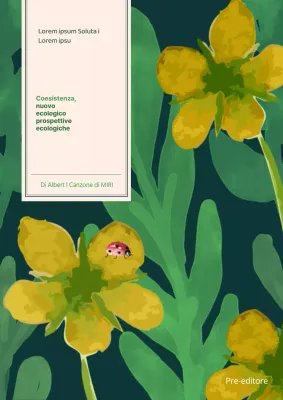 Copertina di una guida ecologica ai fiori e agli insetti, acquerellata in giallo verdastro.