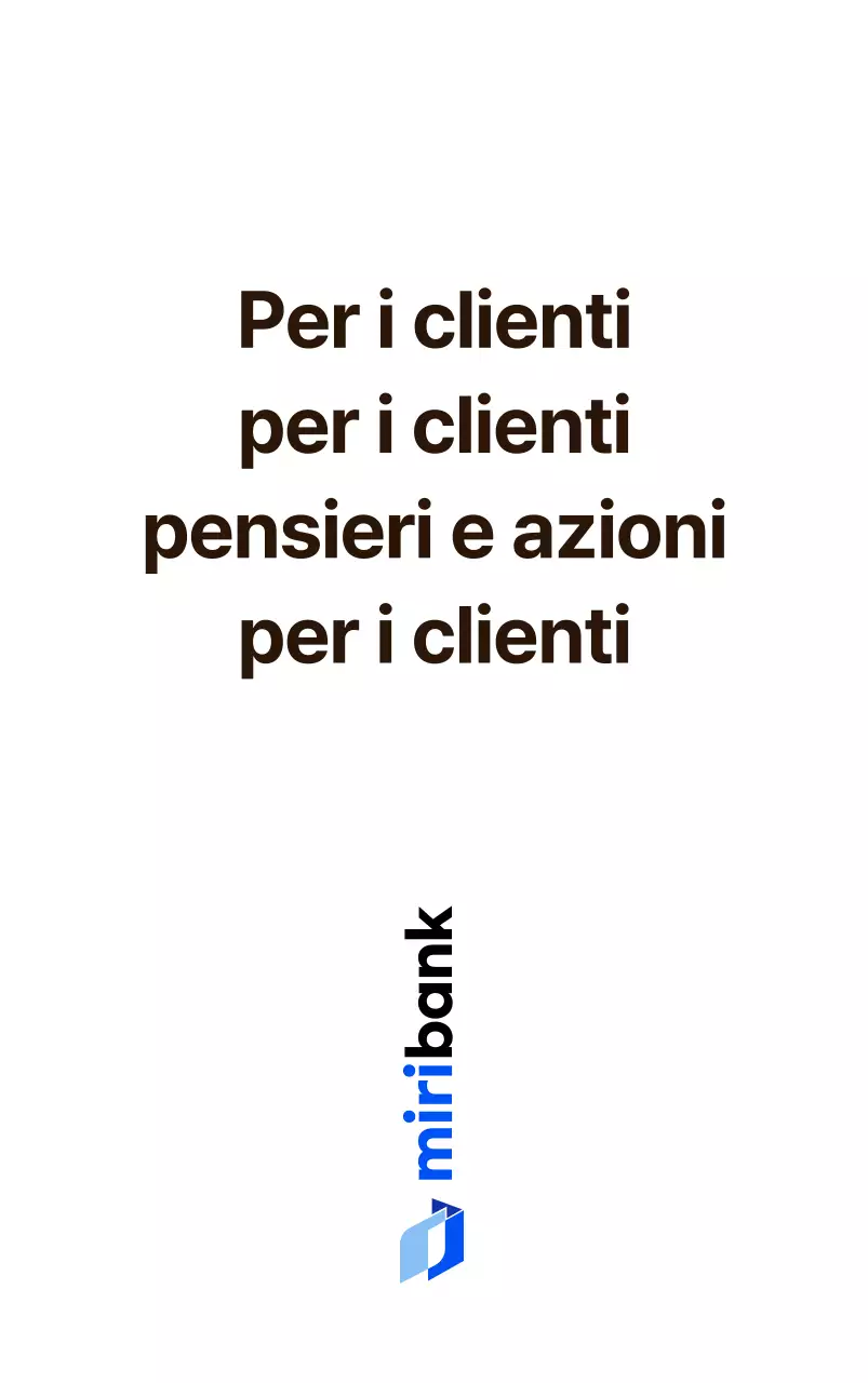 Per promuovere una banca con un logo blu e nero