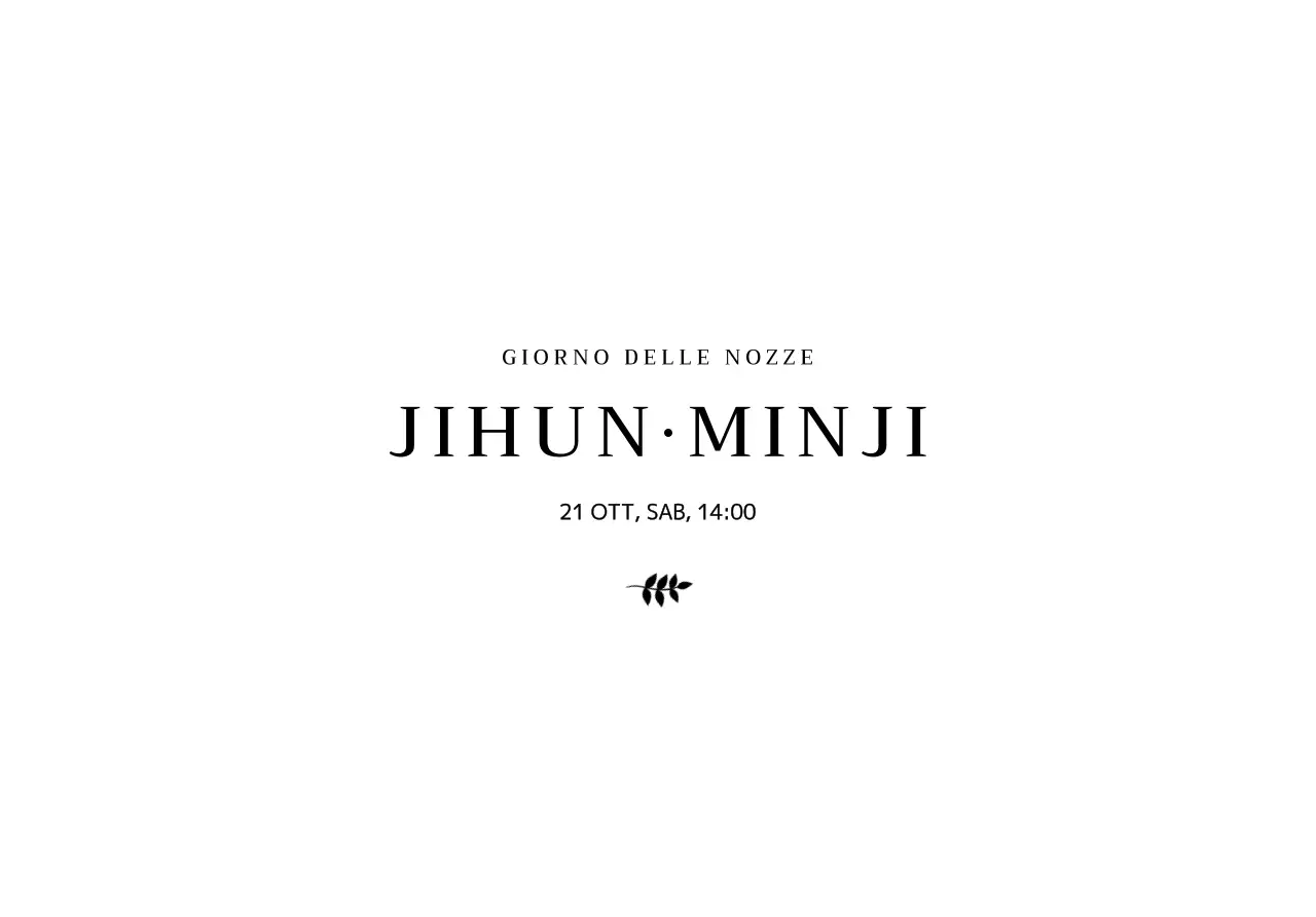 Buste per inviti di nozze dal design semplice con illustrazioni botaniche nere e i nomi degli sposi.