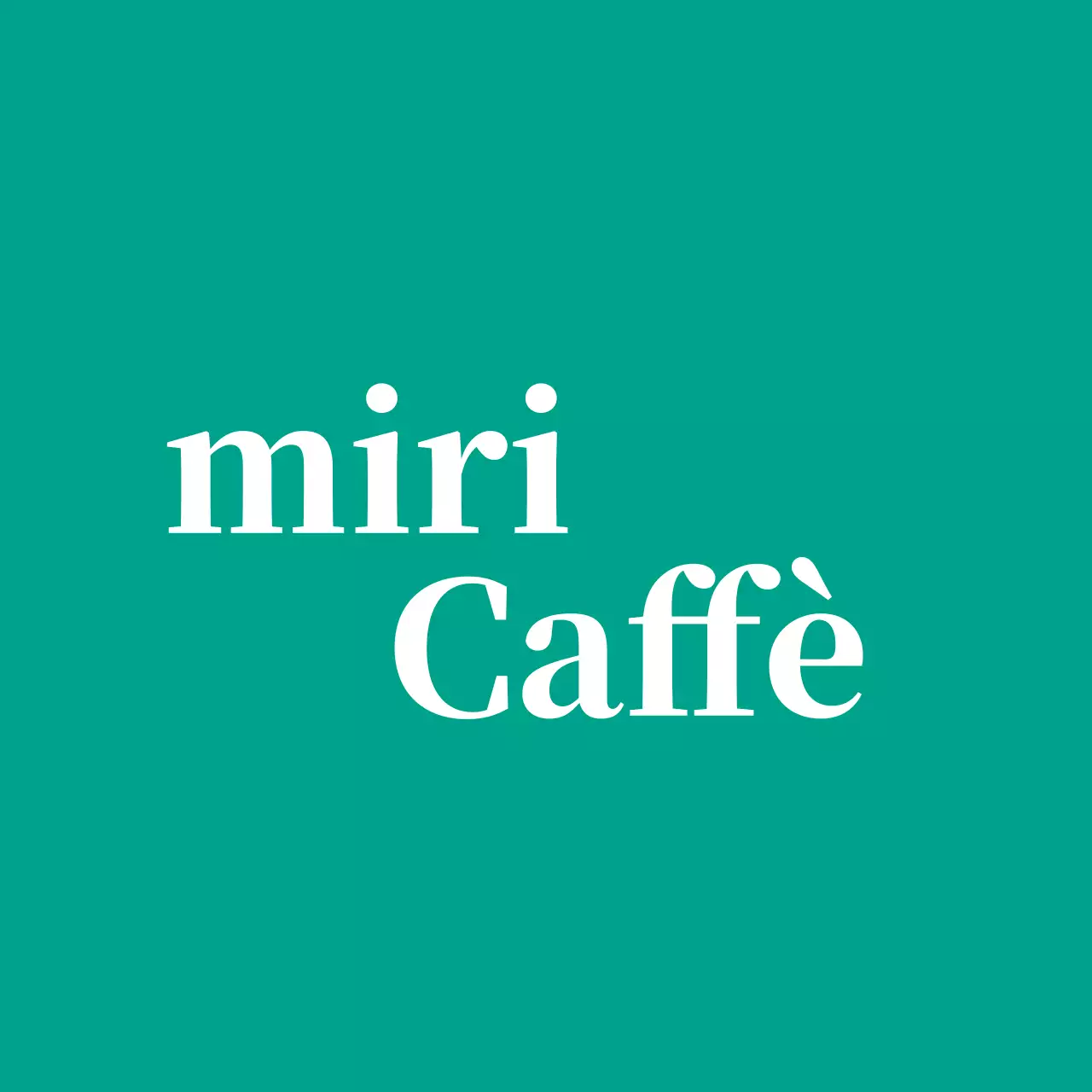 Cafe Ballette su sfondo turchese con logo in inglese