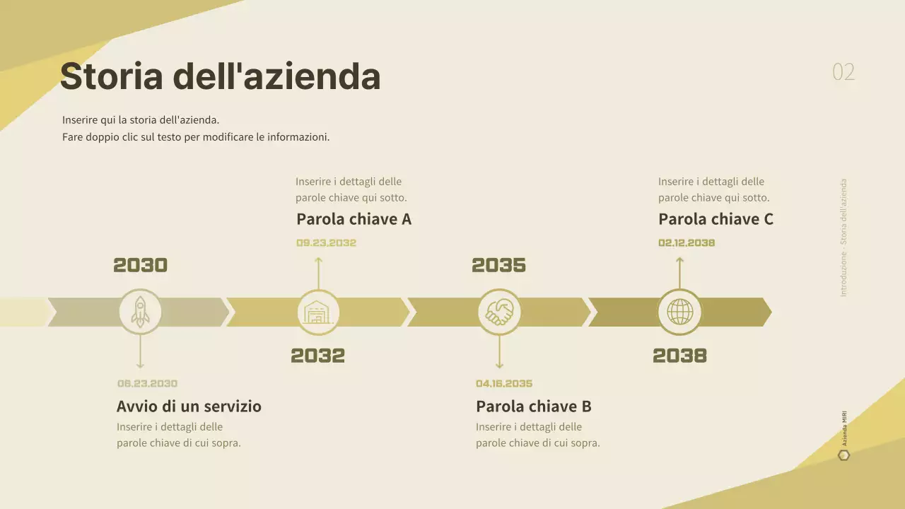 Un business plan pulito e giallo per un'azienda di logistica