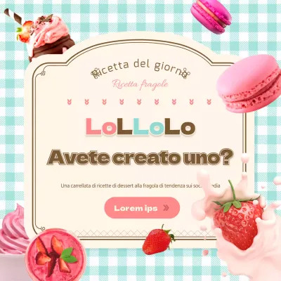 Una raccolta di simpatiche ricette a base di fragole in rosa e menta