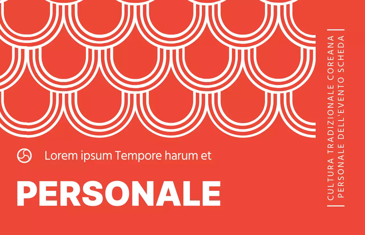 Stile semplice con motivi coreani tradizionali bianchi e rossi Personale in occasione di un evento culturale tradizionale