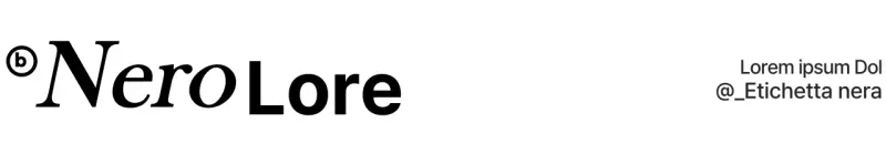 Combinazione di caratteri semplice ed emozionale in nero Per regali VIP in stile logo