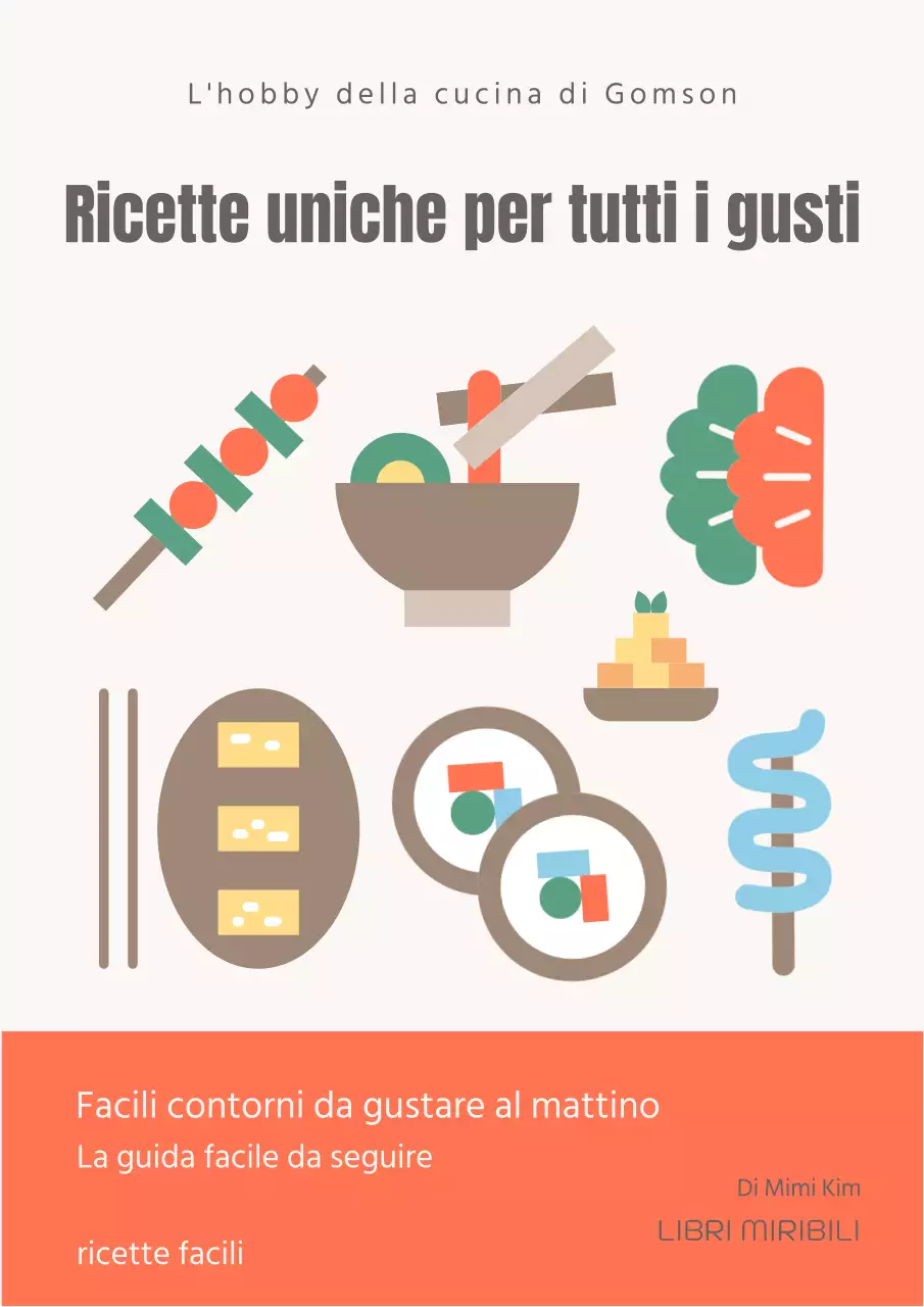 Copertina del ricettario di cucina semplice emozionale beige
