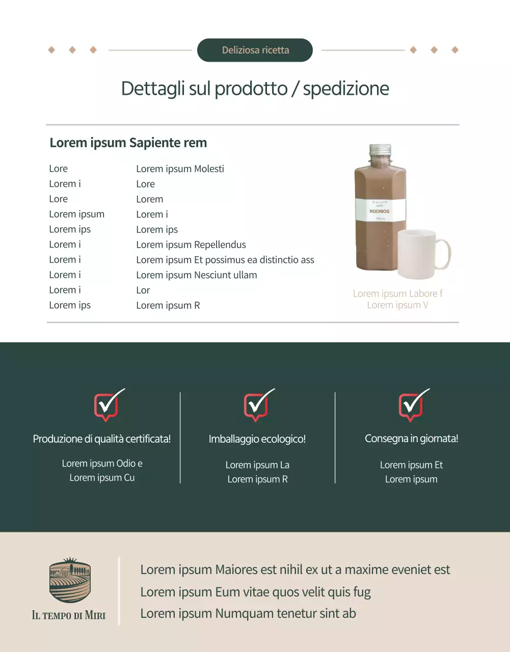 Base per tè al latte decaffeinato