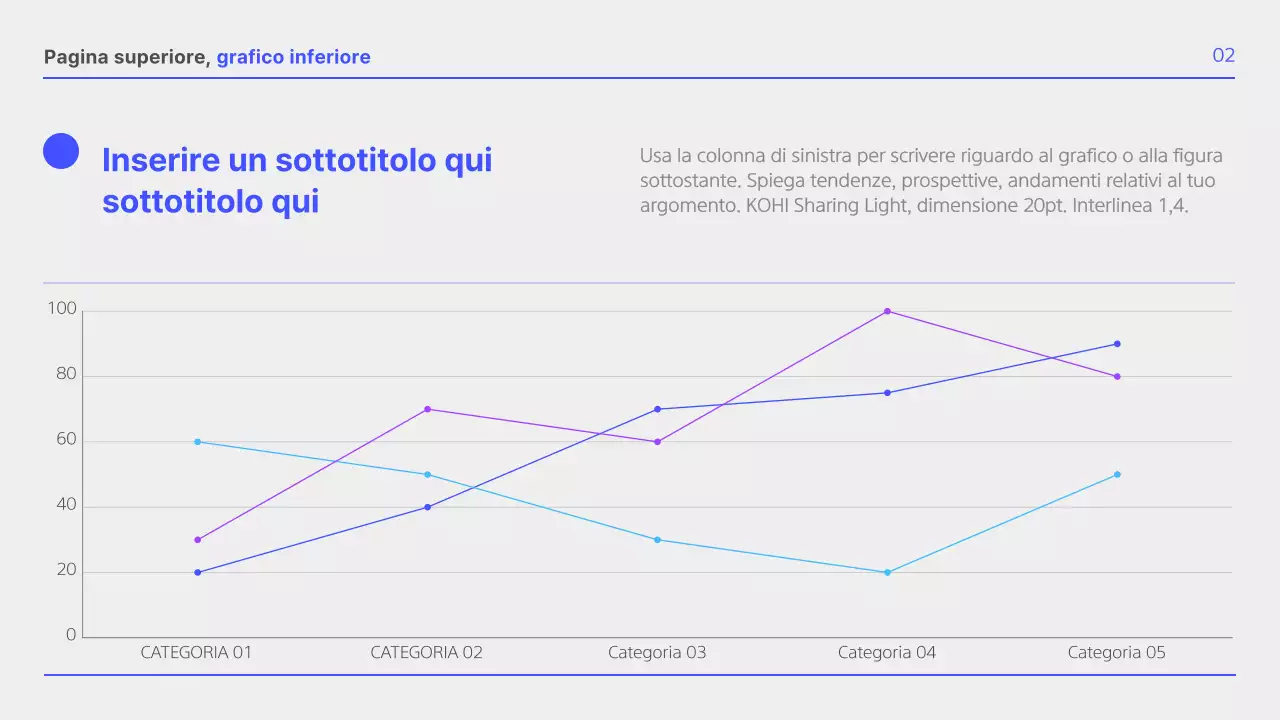 Semplice rapporto di layout aziendale in bianco e blu