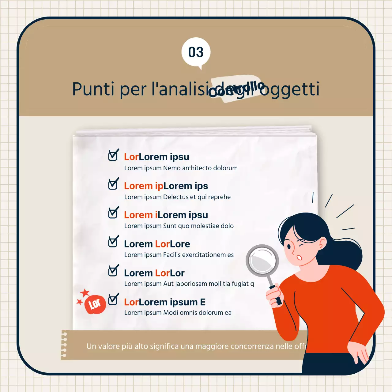 Tema dell'asta immobiliare con illustrazioni pulite e combinazioni di cornici in beige