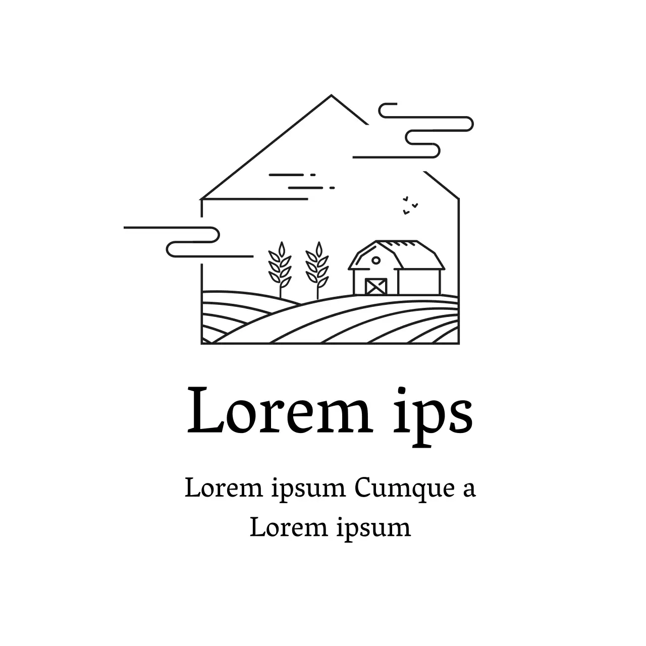 Illustrazione bianca mulino cibo pulito etichetta pubblicitaria