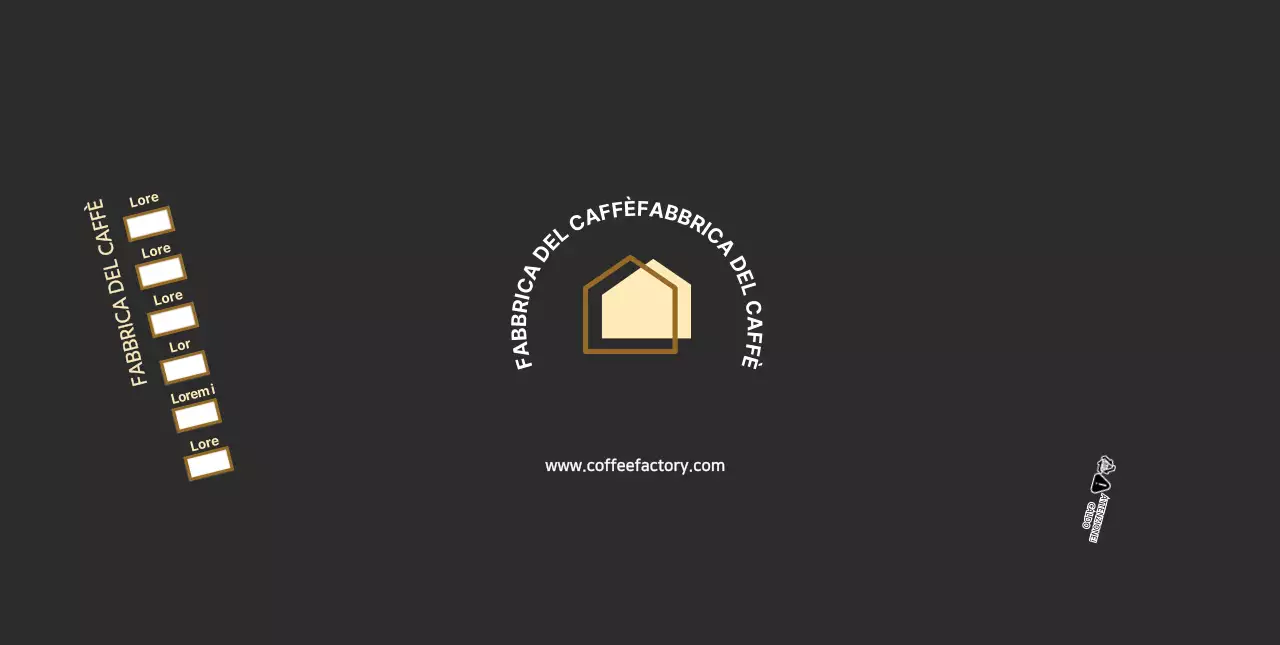 Tazze di carta moderne nere con logo del caffè