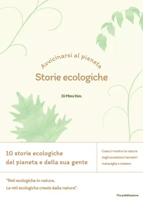 Una semplice guida ecologica con illustrazione di foglie e tema avorio oltremare