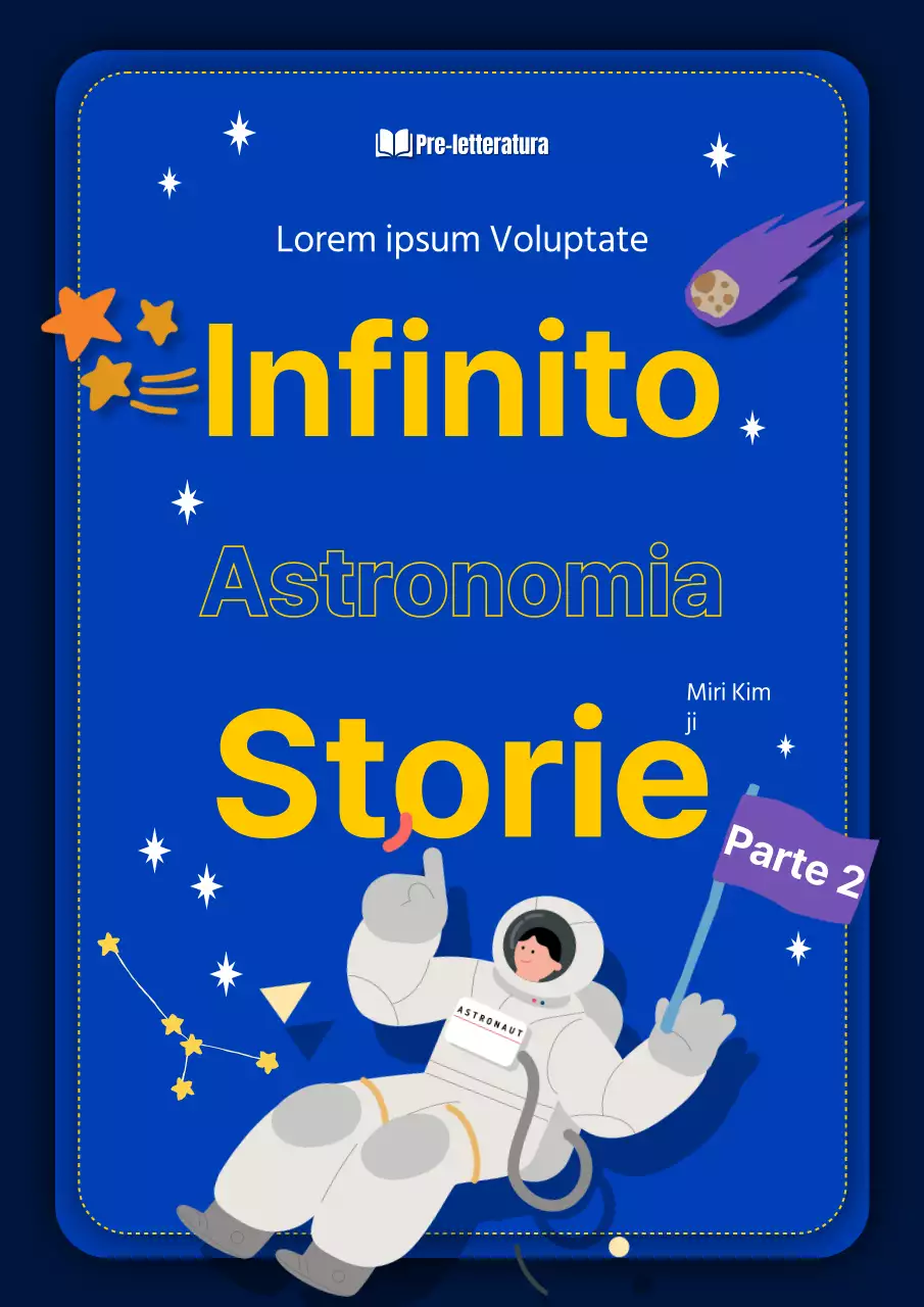 Storia dell'astronomia con immagini di pianeti blu e gialli