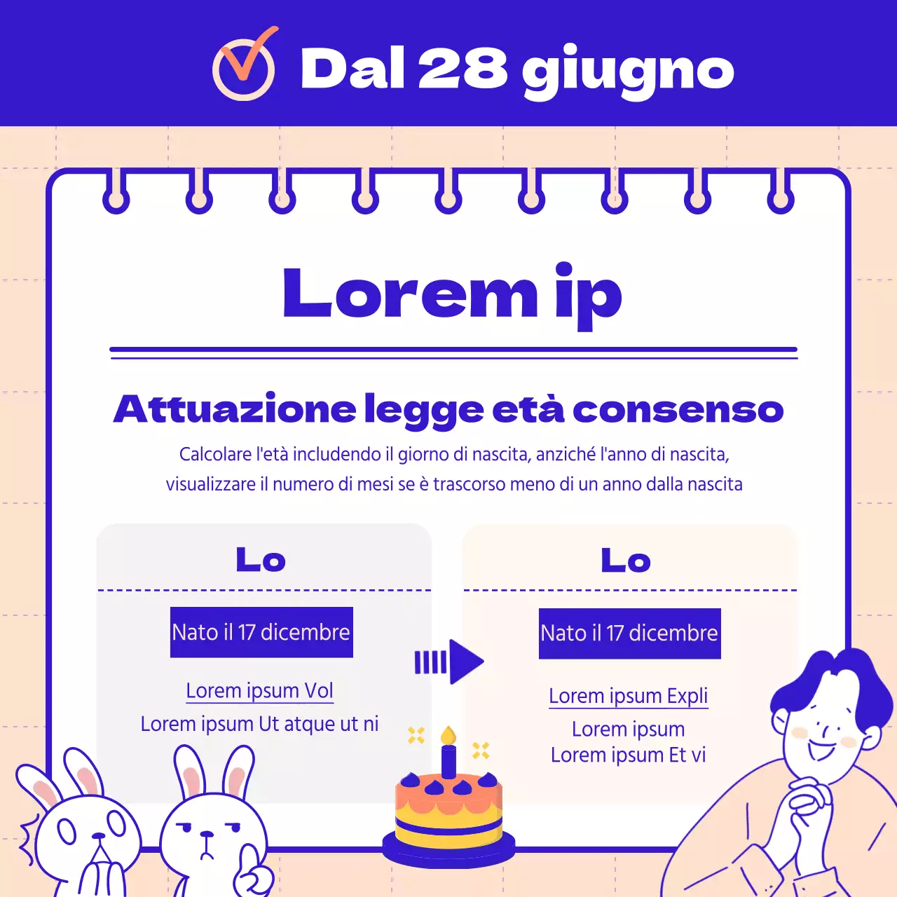 Introduciamo la politica che è stata cambiata da quest'anno, ordinata in blu e rosa.