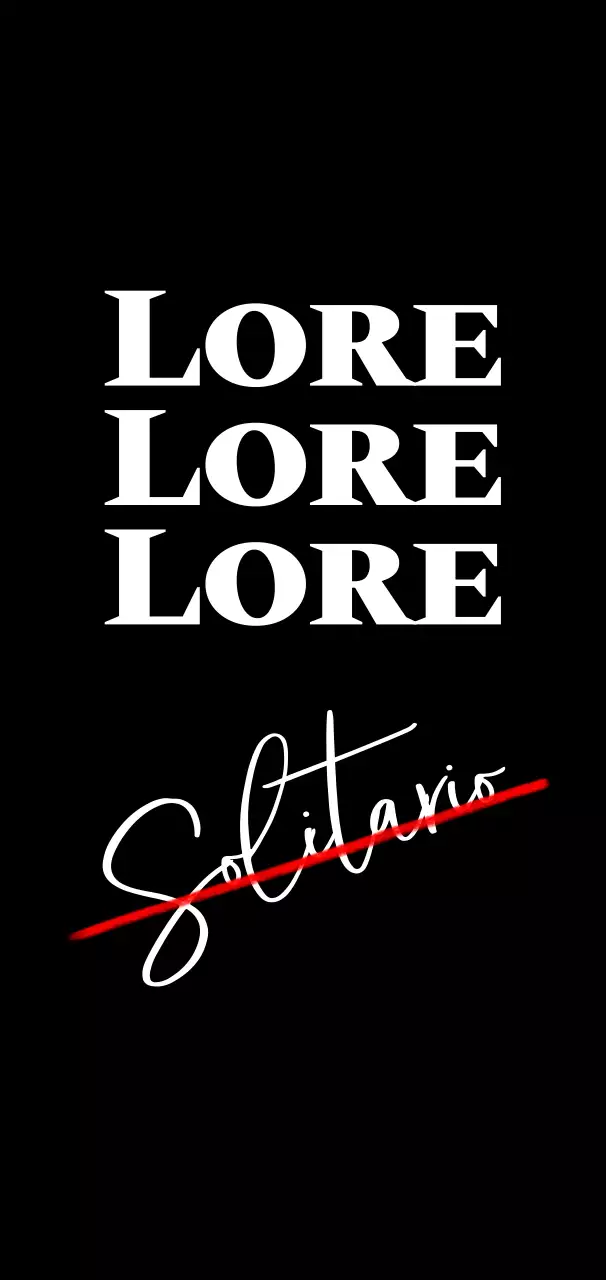 Merchandising con un design semplice in nero e rosso con una frase in inglese.