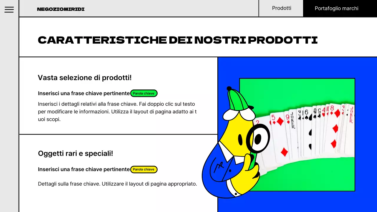 Illustrazione pop del concetto di marchio portfolio con colori fluorescenti