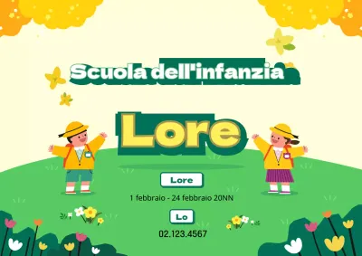 Illustrazione della primavera design di reclutamento per la scuola dell'infanzia